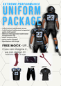 Custom Football Extreme Performance Uniform Package Team Football Uniform Package