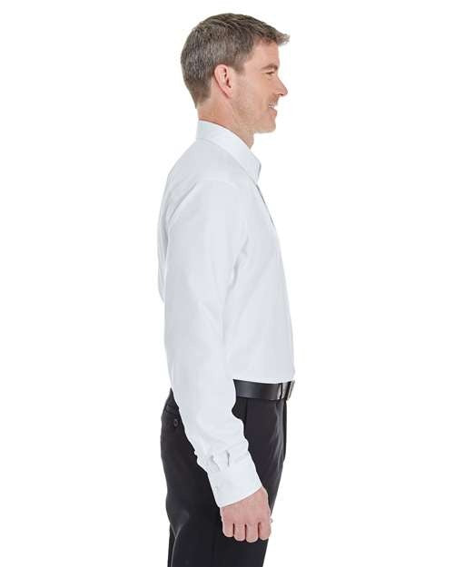 Devon & Jones Men's Crown Collection Royal Dobby Dress Shirt-2