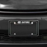 Rico Industries NCAA Florida Gators Black 12" x 6" Chrome License Plate Frame-1