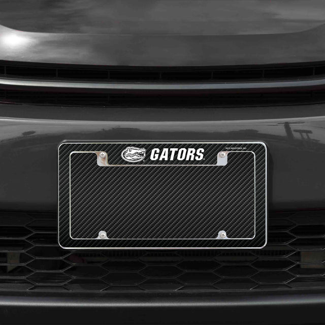 Rico Industries NCAA Florida Gators Black 12" x 6" Chrome License Plate Frame-1