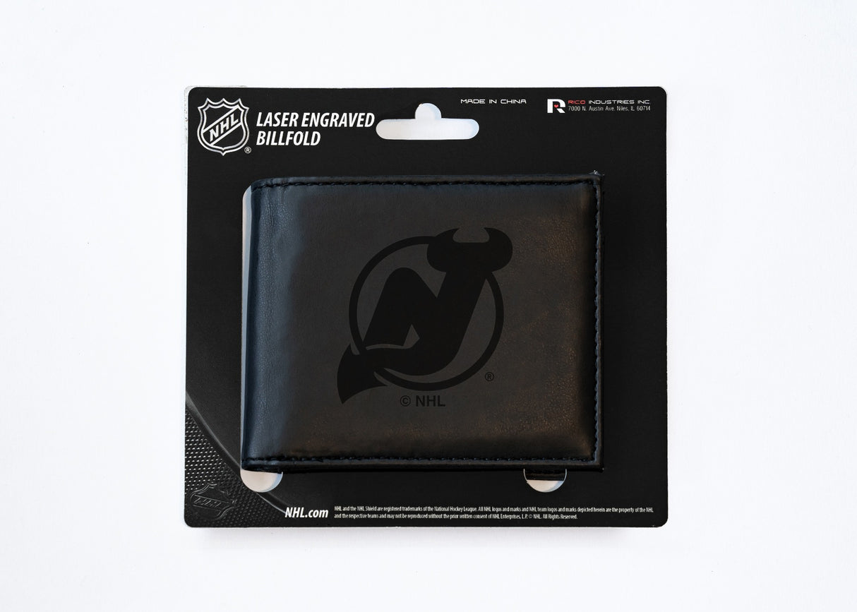 Rico Industries NHL  New Jersey Devils  Laser Engraved Billfold Wallet-3
