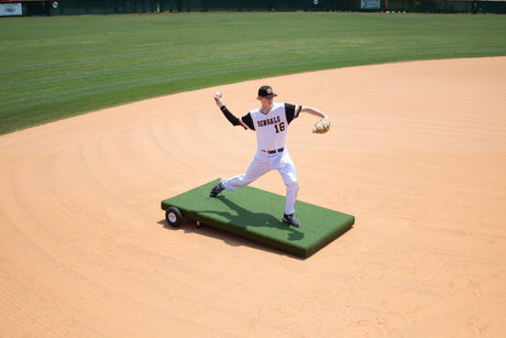 Trigon Sports Baseball Proper Pitch Batting Practice Green Pitching Platform