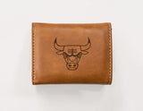 Rico Industries NBA  Chicago Bulls  Laser Engraved Faux Leather Trifold Wallet-1
