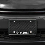 Rico Industries NHL  Los Angeles Kings Black 12" x 6" Chrome License Plate Frame-1