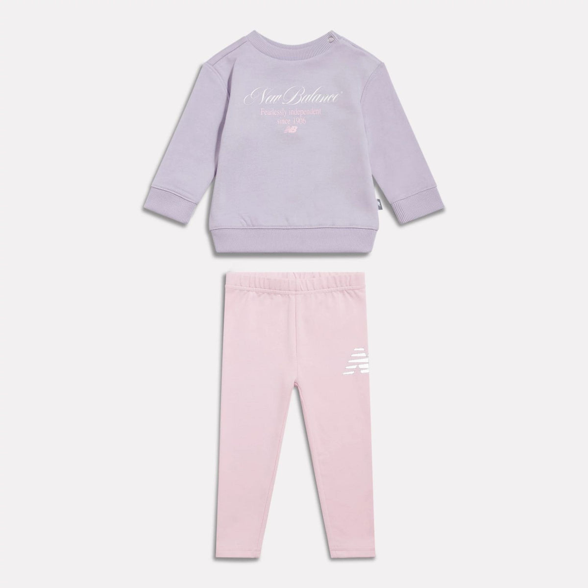 New Balance Infant & Toddler Script Graphic Crew & Leggings Set-1