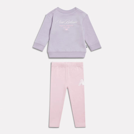 New Balance Infant & Toddler Script Graphic Crew & Leggings Set-1