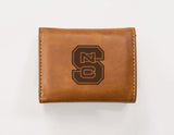Rico Industries NCAA North Carolina State Wolfpack  Laser Engraved Faux Leather Trifold Wallet-1