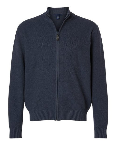 Devon & Jones Men's Hartland Textured Full Zip Sweater