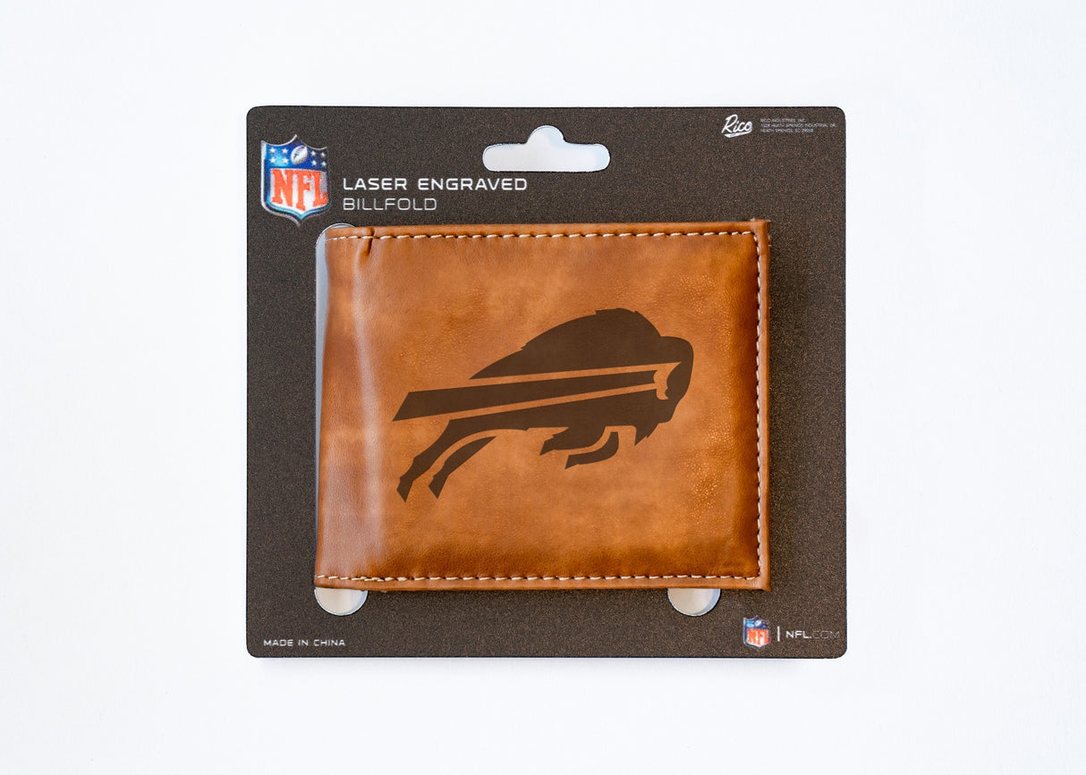 Rico Industries NFL  Buffalo Bills  Laser Engraved Billfold Wallet-3