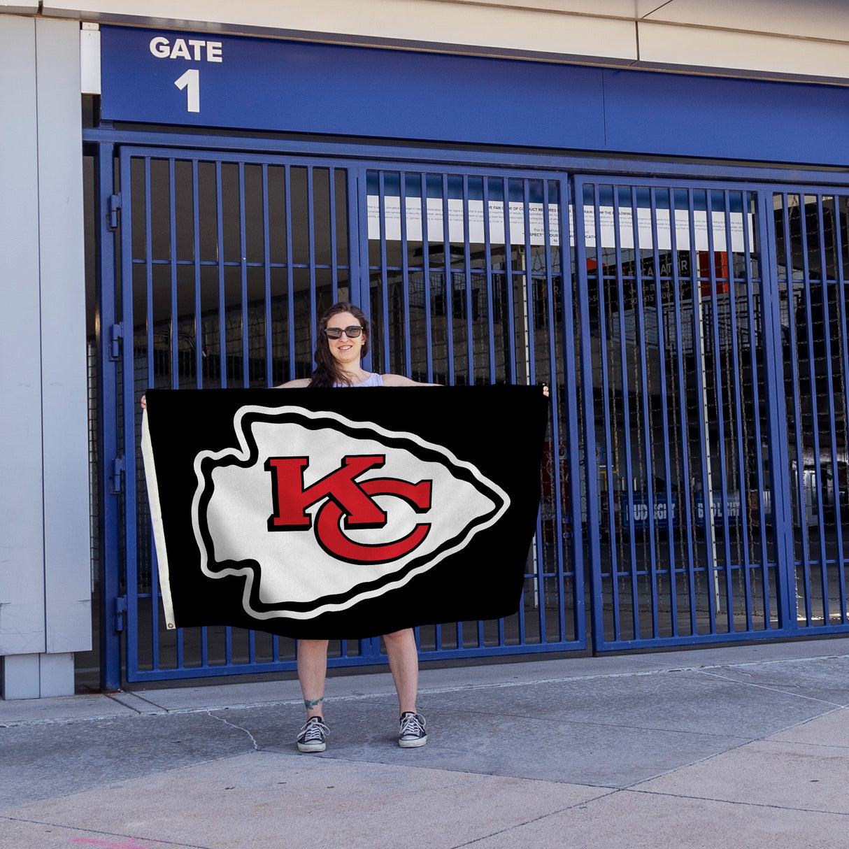 Rico Industries NFL  Kansas City Chiefs Black 3' x 5' Banner Flag-4