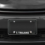 Rico Industries NCAA Southern California Trojans - USC USC Carbon Fiber 12" x 6" Chrome License Plate Frame-1