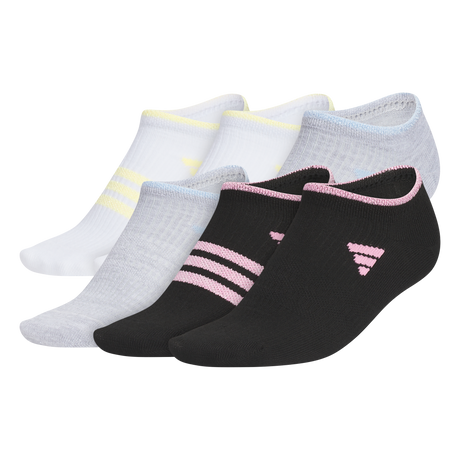 adidas Girl's Superlite 3.0 6-Pack No Show Sock Unisex Accessories Socks