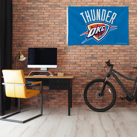 Rico Industries NBA  Oklahoma City Thunder Standard 3' x 5' Banner Flag-1