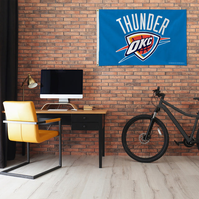 Rico Industries NBA  Oklahoma City Thunder Standard 3' x 5' Banner Flag-1