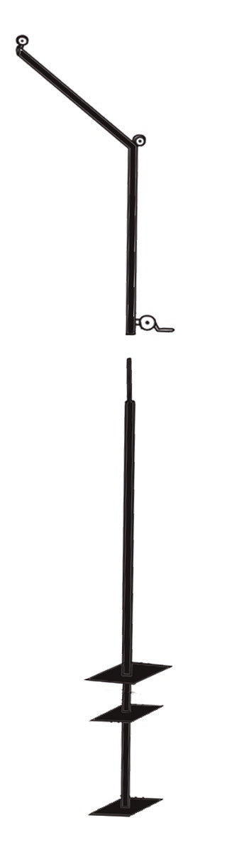 Trigon Sports Baseball Cantilever Batting Cage Pole with Winch and Ground Sleeve.
