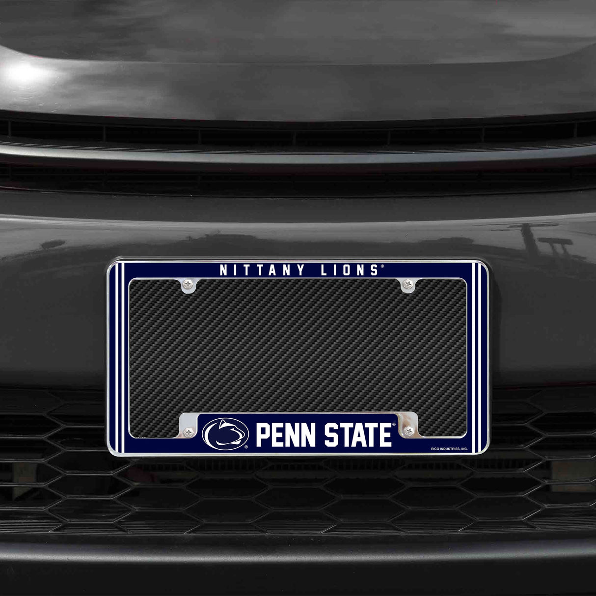 Rico Industries NCAA Penn State Nittany Lions - PSU Classic 12" x 6" Chrome License Plate Frame-1