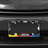 Rico Industries NASCAR  Paint Splatter 12" x 6" Chrome License Plate Frame-1
