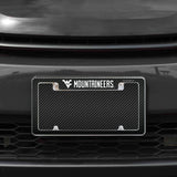 Rico Industries NCAA West Virginia Mountaineers Black 12" x 6" Chrome License Plate Frame-1