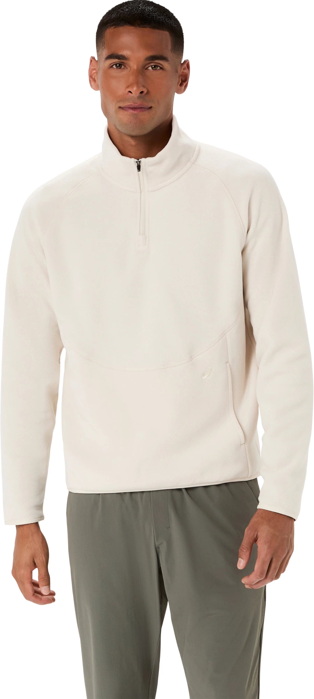 Asics Men's Refined Texture Fleece Half Zip Long Sleeve Top-1