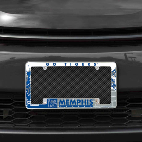Rico Industries NCAA Memphis Tigers Primary 12" x 6" Chrome License Plate Frame-1