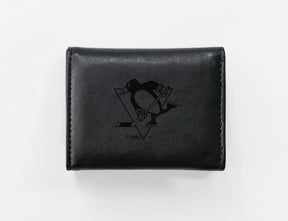 Rico Industries NHL  Pittsburgh Penguins  Laser Engraved Faux Leather Trifold Wallet-1