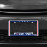 Rico Industries NCAA Illinois-Chicago Flames 12" x 6" Chrome License Plate Frame-1