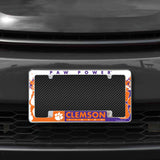 Rico Industries NCAA Clemson Tigers Primary 12" x 6" Chrome License Plate Frame-1