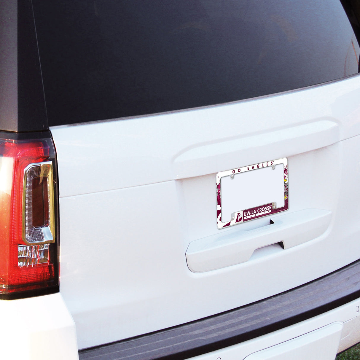 Rico Industries NCAA Wisconsin-La Crosse Eagles Primary 12" x 6" Chrome License Plate Frame-3