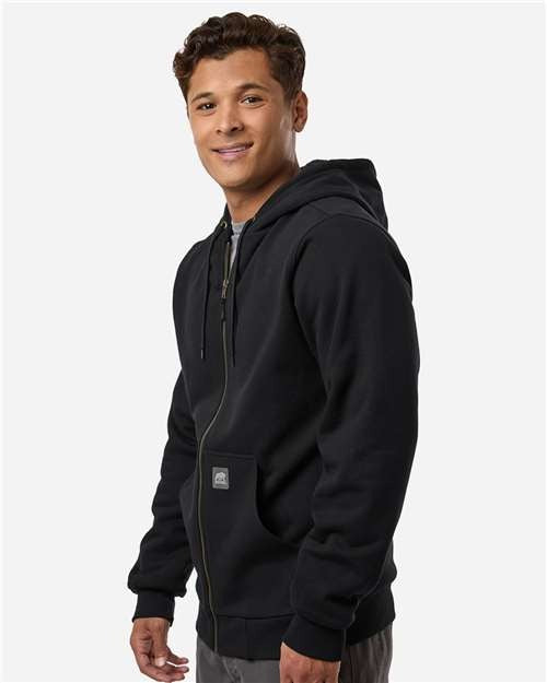 Berne Apparel Men's Heritage Grid Fleece-Lined Full-Zip Hooded Sweatshirt-4