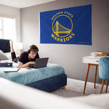 Rico Industries NBA  Golden State Warriors Blue 3' x 5' Banner Flag-3