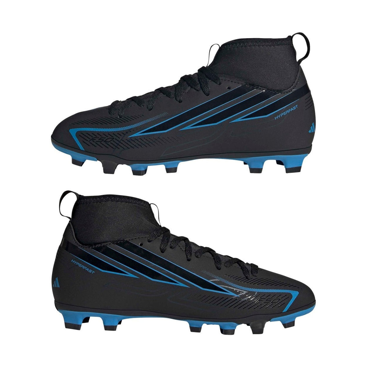 adidas Youth F50 Hyperfast Club Mid Firm/Multi Ground Soccer Cleats-9