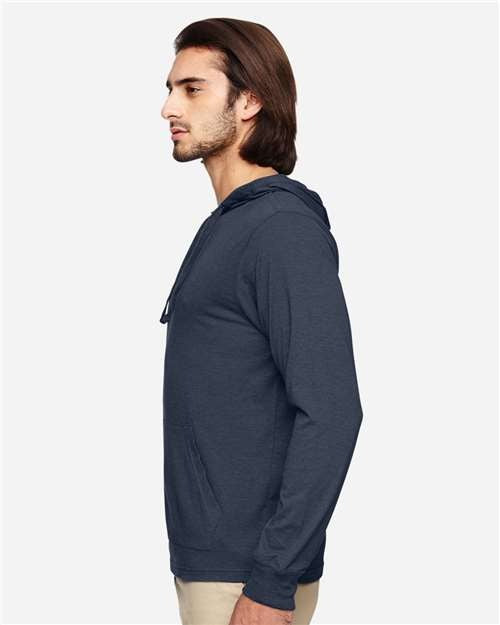 econscious Men's Eco Jersey Pullover Hooded Long Sleeve T-Shirt-2
