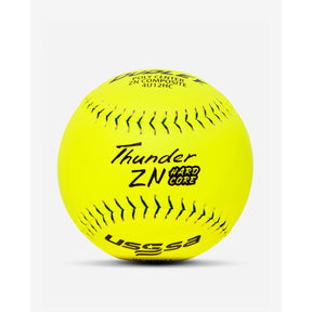 Dudley One Dozen USSSA Thunder ZN Hard Core Leather Slowpitch Softballs-1