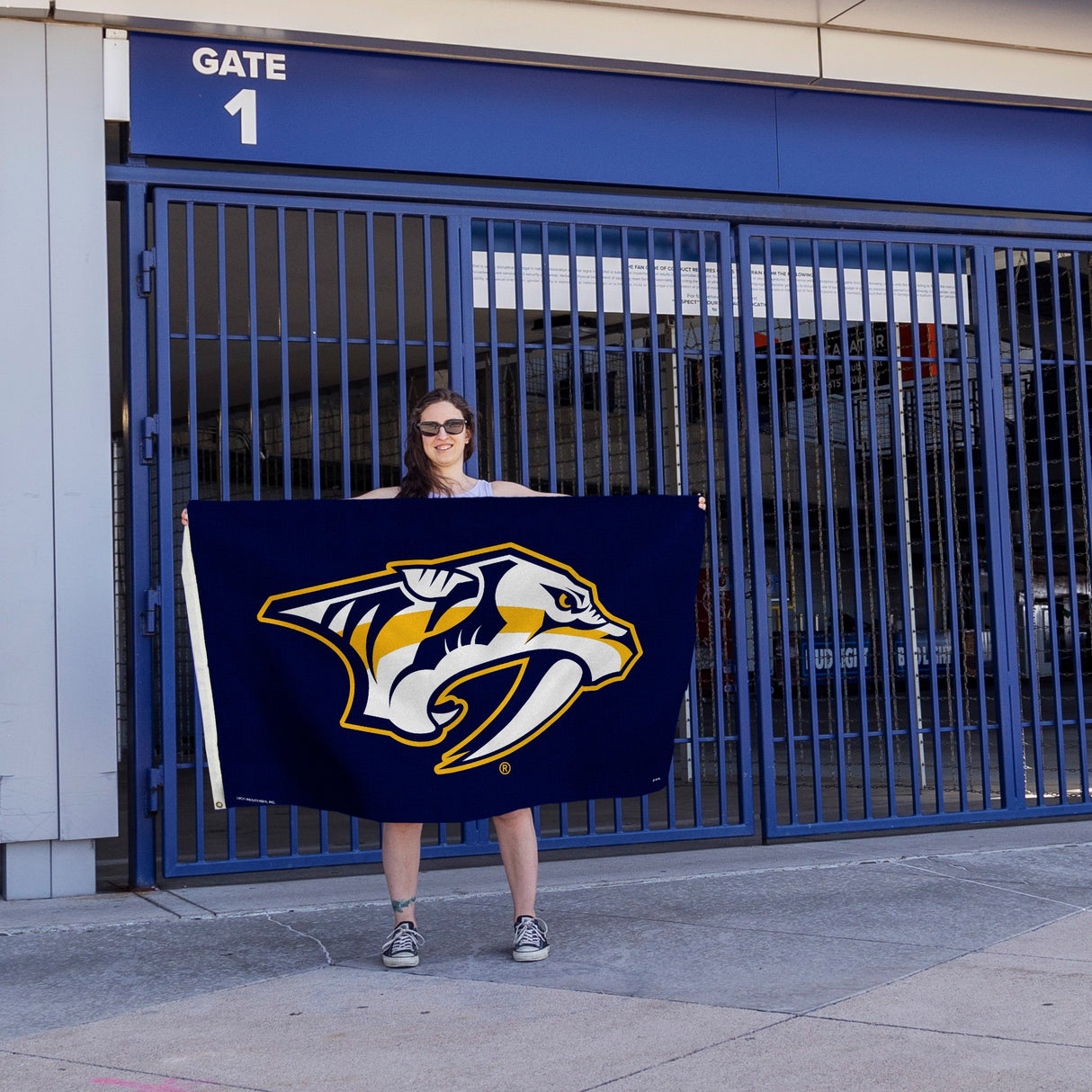 Rico Industries NHL  Nashville Predators Standard 3' x 5' Banner Flag-4