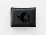 Rico Industries NHL  Ottawa Senators  Laser Engraved Faux Leather Trifold Wallet-1