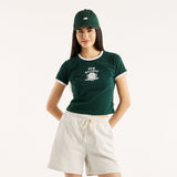 New Balance Women's Collegiate Badge Fitted Baby Ringer T-Shirt-1