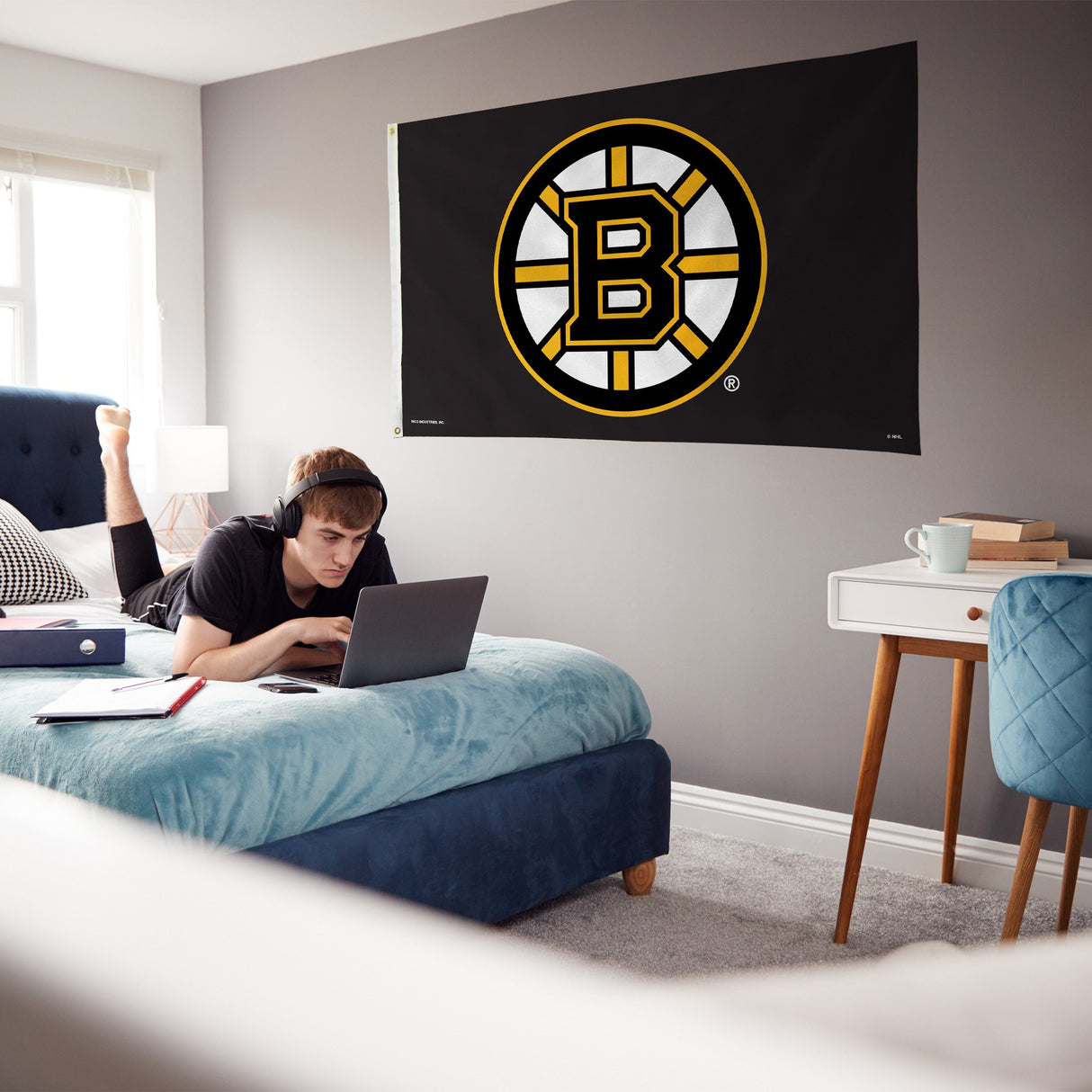 Rico Industries NHL  Boston Bruins Standard 3' x 5' Banner Flag-3