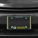 Rico Industries NFL  Green Bay Packers Classic 12" x 6" Chrome License Plate Frame-1