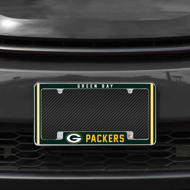 Rico Industries NFL  Green Bay Packers Classic 12" x 6" Chrome License Plate Frame-1