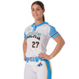 Custom Two Button Short Sleeve Loose Jersey Team Softball Jerseys