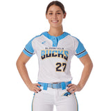 Custom Two Button Short Sleeve Loose Jersey Team Softball Jerseys