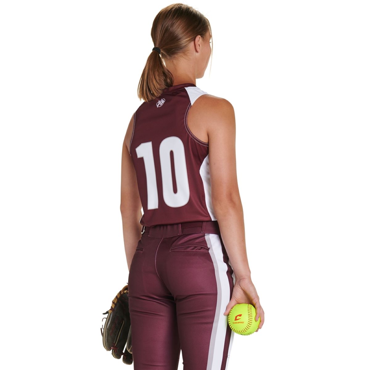 Custom V Neck Loose Racerback Jersey Team Softball Jerseys