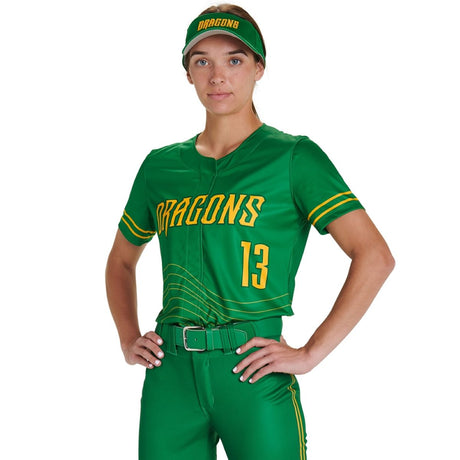 Custom Faux Front Short Sleeve Loose Jersey Team Softball Jerseys
