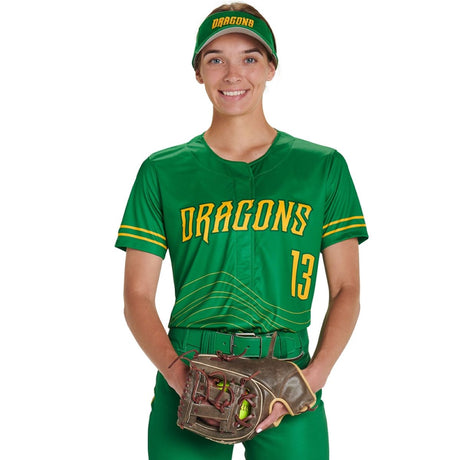 Custom Faux Front Short Sleeve Loose Jersey Team Softball Jerseys