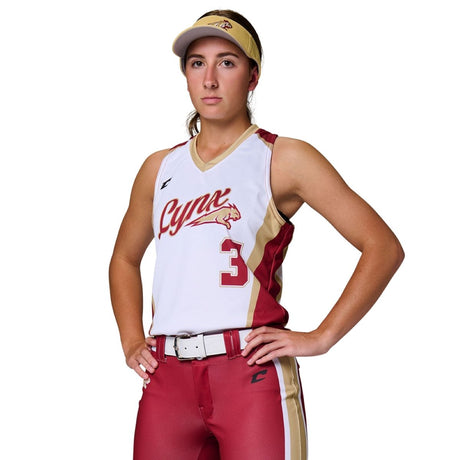 Custom Full Racerback Sleeveless Fitted Jersey Team Softball Jerseys