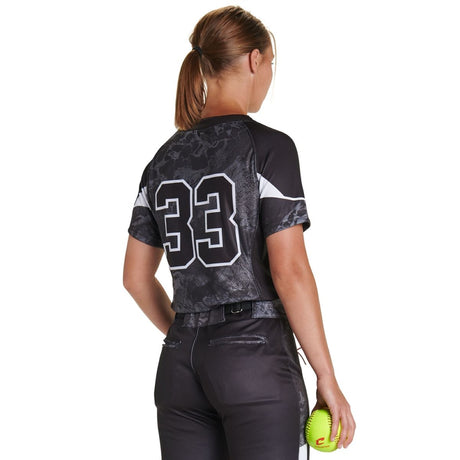 Custom Realtree Pattern Two Button Short Sleeve Loose Jersey Team Softball Jerseys