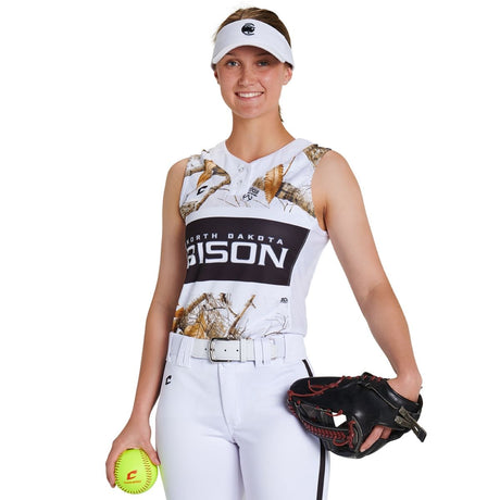 Custom Realtree Pattern Two Button Sleeveless Loose Jersey Team Softball Jerseys