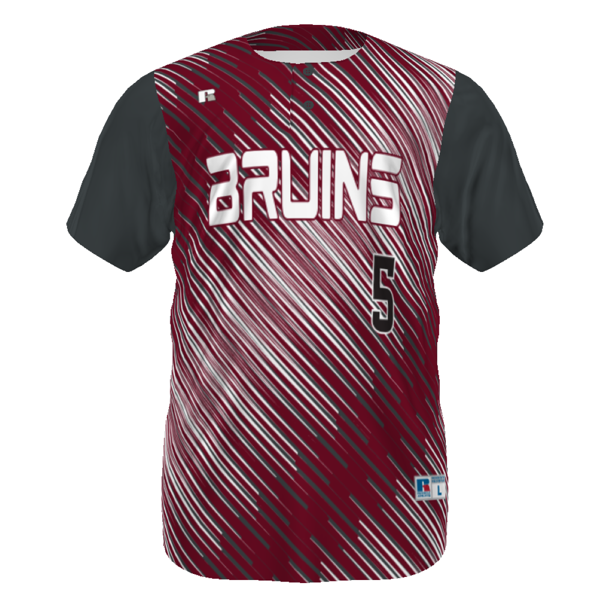 Russell Sublimated Two-Button Baseball Jersey Team Baseball Jerseys