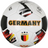 Germany national team soccer ball with white panels, bold Germany lettering and crest.