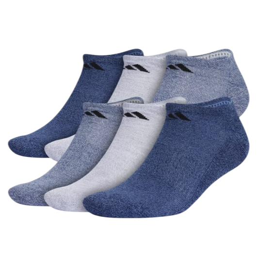 adidas Women's Athletic Cushioned 6-Pack No Show Socks